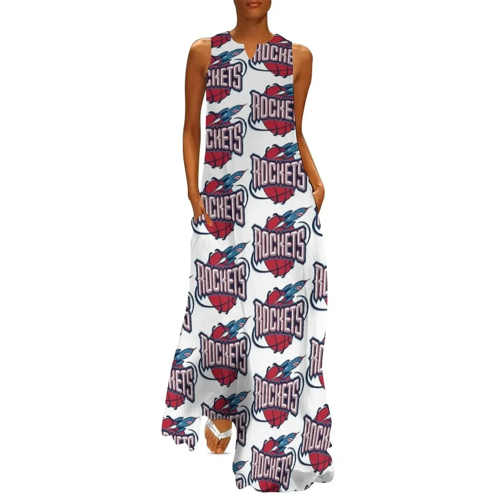 

sticker - american football sport Rockets Houston Long Dress summer clothes cocktail dresses Dress