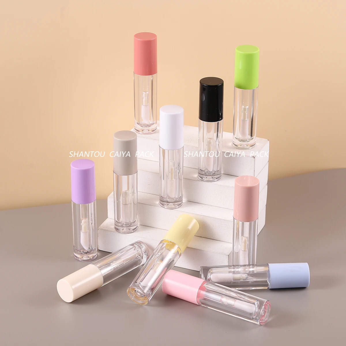 

5ml Empty Clear Lip Gloss Tubes Lip Glaze with Big Doe Foot Brush Makeup DIY Cosmetic Lipstick Lip Oil Lip Balm Tube