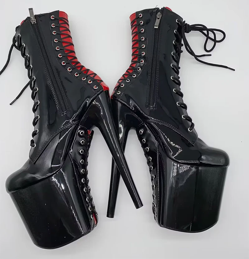 

20cm ultra high heels nightclub pole dancing shoes waterproof platform sandals short boots car model catwalk fashion boots