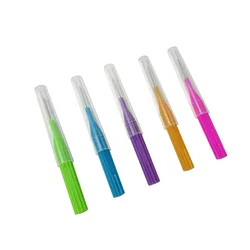5 Pcs/Pack Interdental Brush I Shaped Dental Floss Interdental Cleaners Orthodontic Dental Teeth Brush Toothpick Oral Care Tool