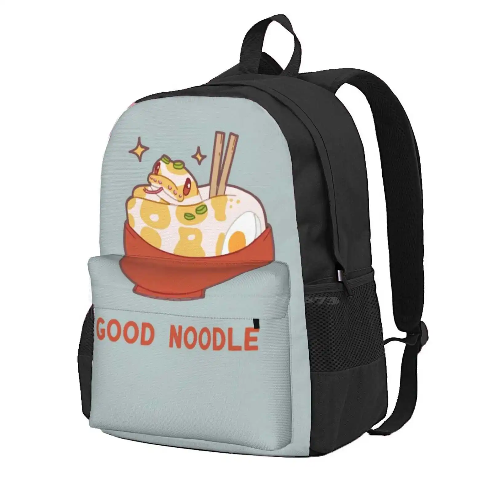 

Good Noodle Hot Sale Schoolbag Backpack Fashion Bags Cute Ball Python Ramen Cute Snake Cute Animals Cute Food Cute Reptiles