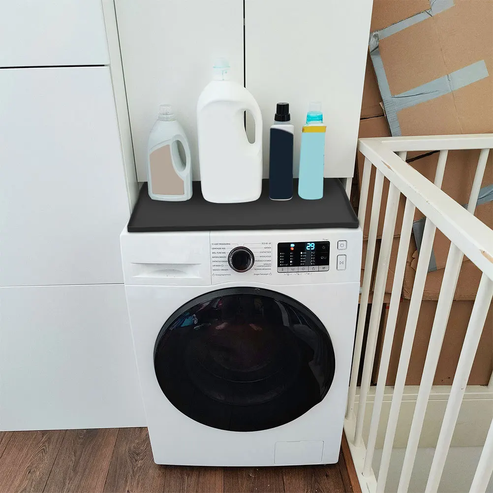 

Silicone Washing Machine Protective Mat Durable Top Cover Organizer Dust Protector Laundry Room Accessory Washer Dryer Top Cover
