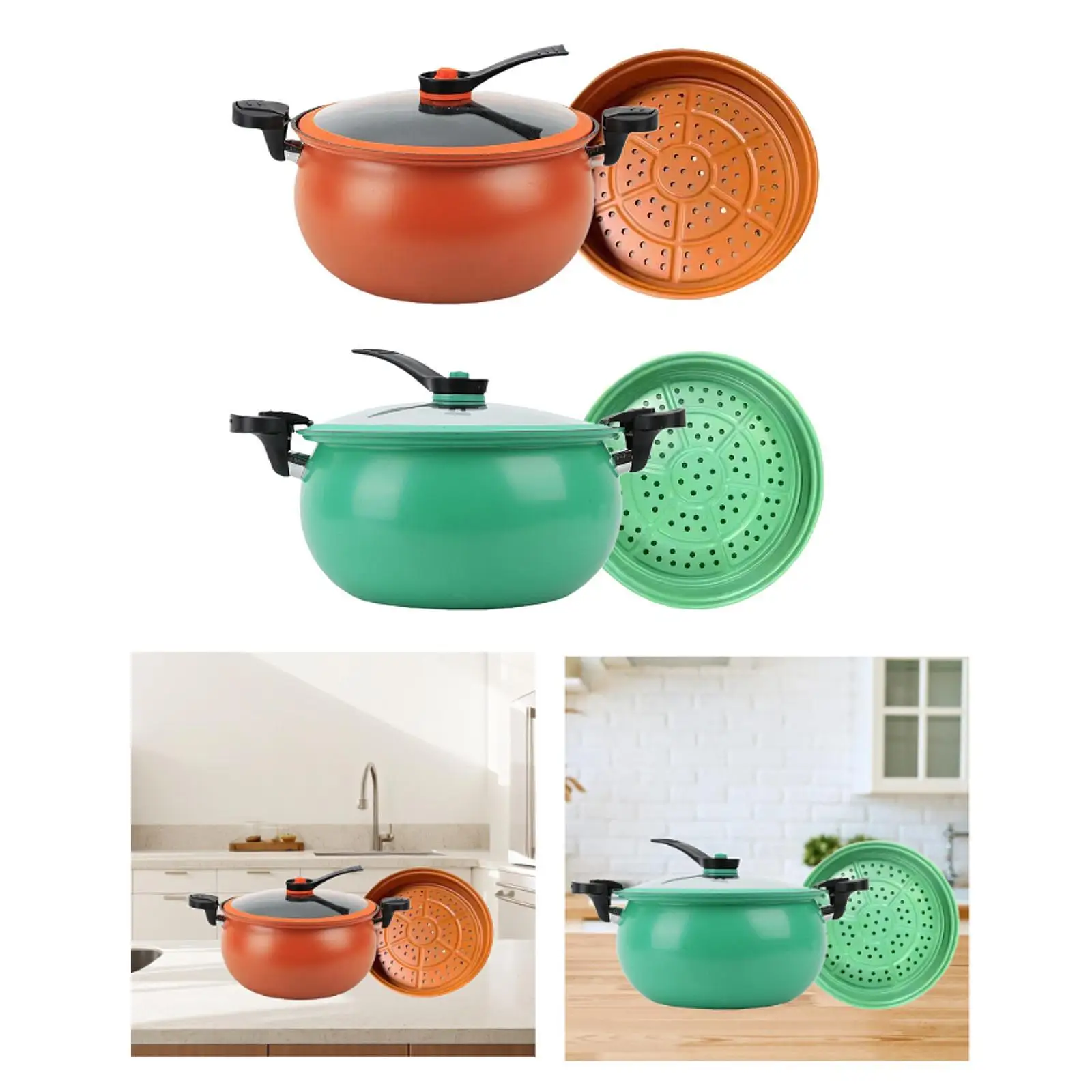 Micro Pressure Cooker 7L Saucepan with Lid Rice Cooker for Milk Soup Noodles