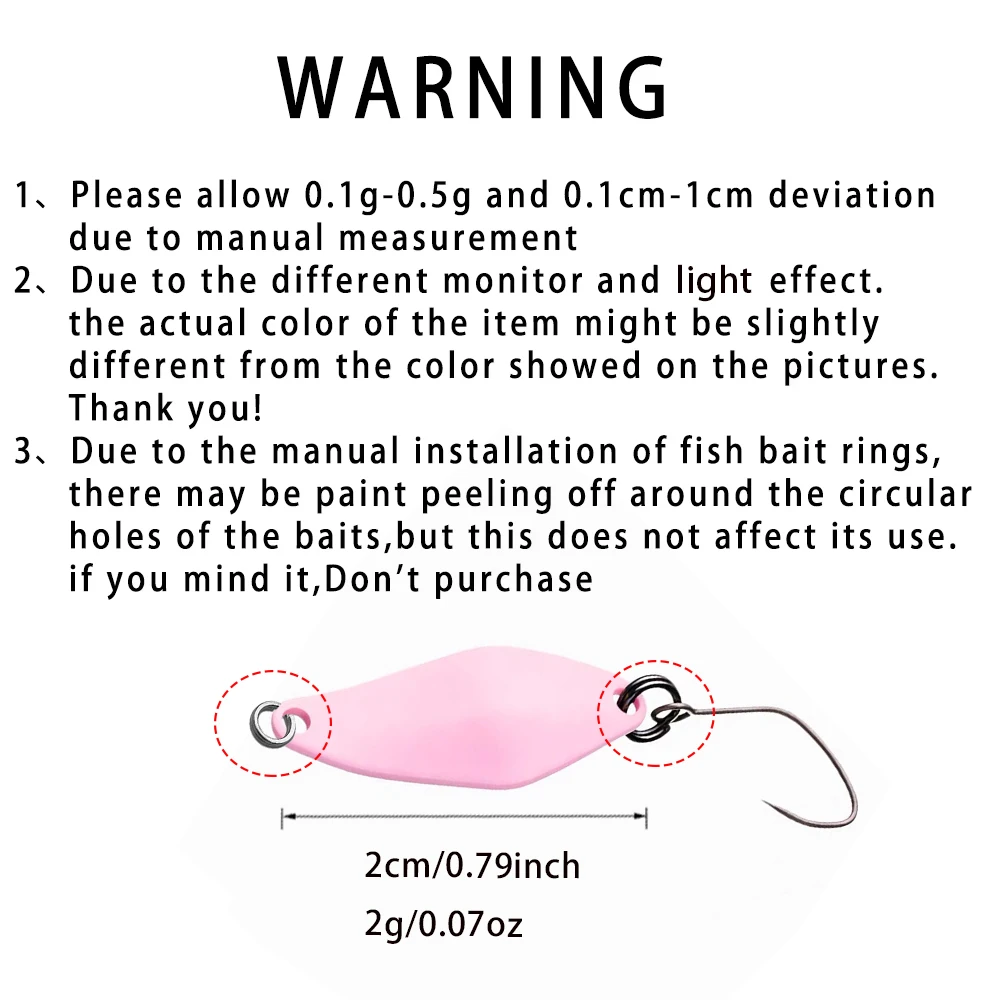 1Pcs Management Forelle Lockt Bunte Malerei Löffel Köder 2,2g 27mm Kupfer Metall Angeln Köder Für Bereich Forelle barsch Chub Hecht – Detail 2