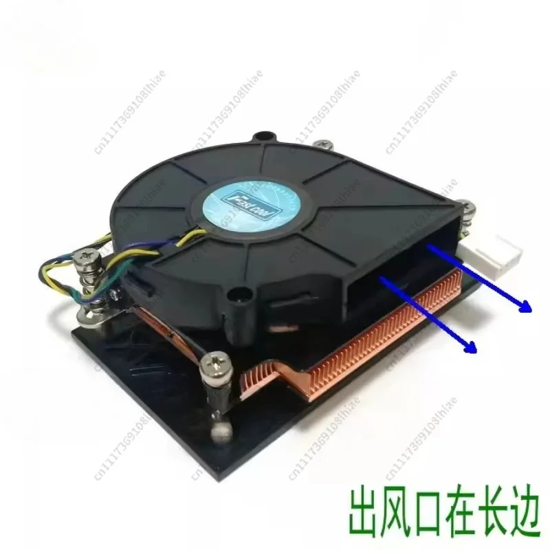 1U ultra-thin AMD AM2 AM3 AM4 AM5 all-copper radiator 4-wire double ball turbo fan