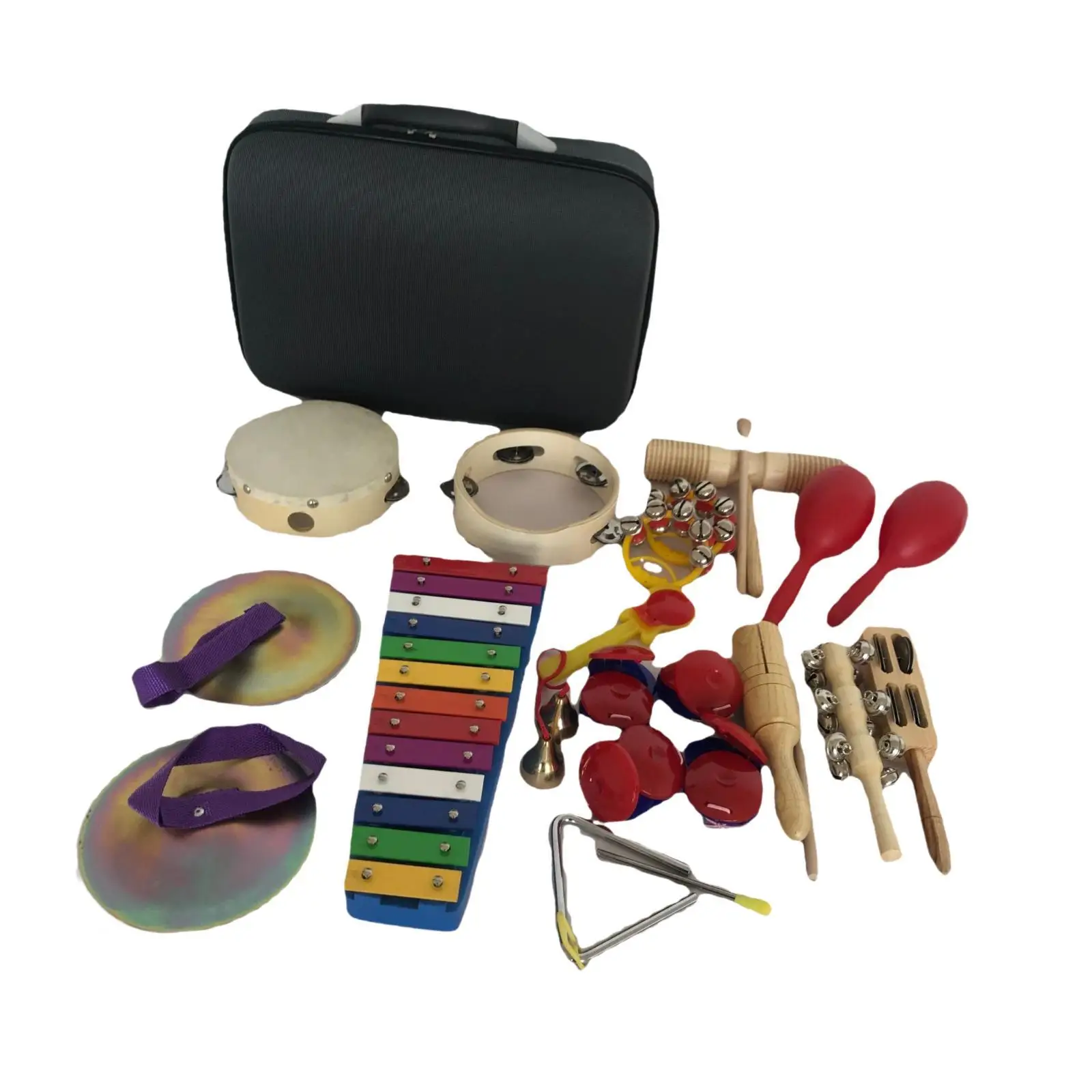 17x Kids Musical Instruments Set Educational Early Learning Preschool Percussion Instruments Musical Toys Set for Boy Girls