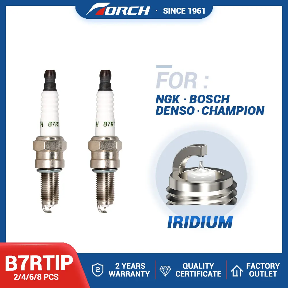 2-8PCS Iridium Candles Replace for FIAT Group 46521530 169483 for 60599495 for PMR7A for Denso IU22 Spark Plug Torch B7RTIP