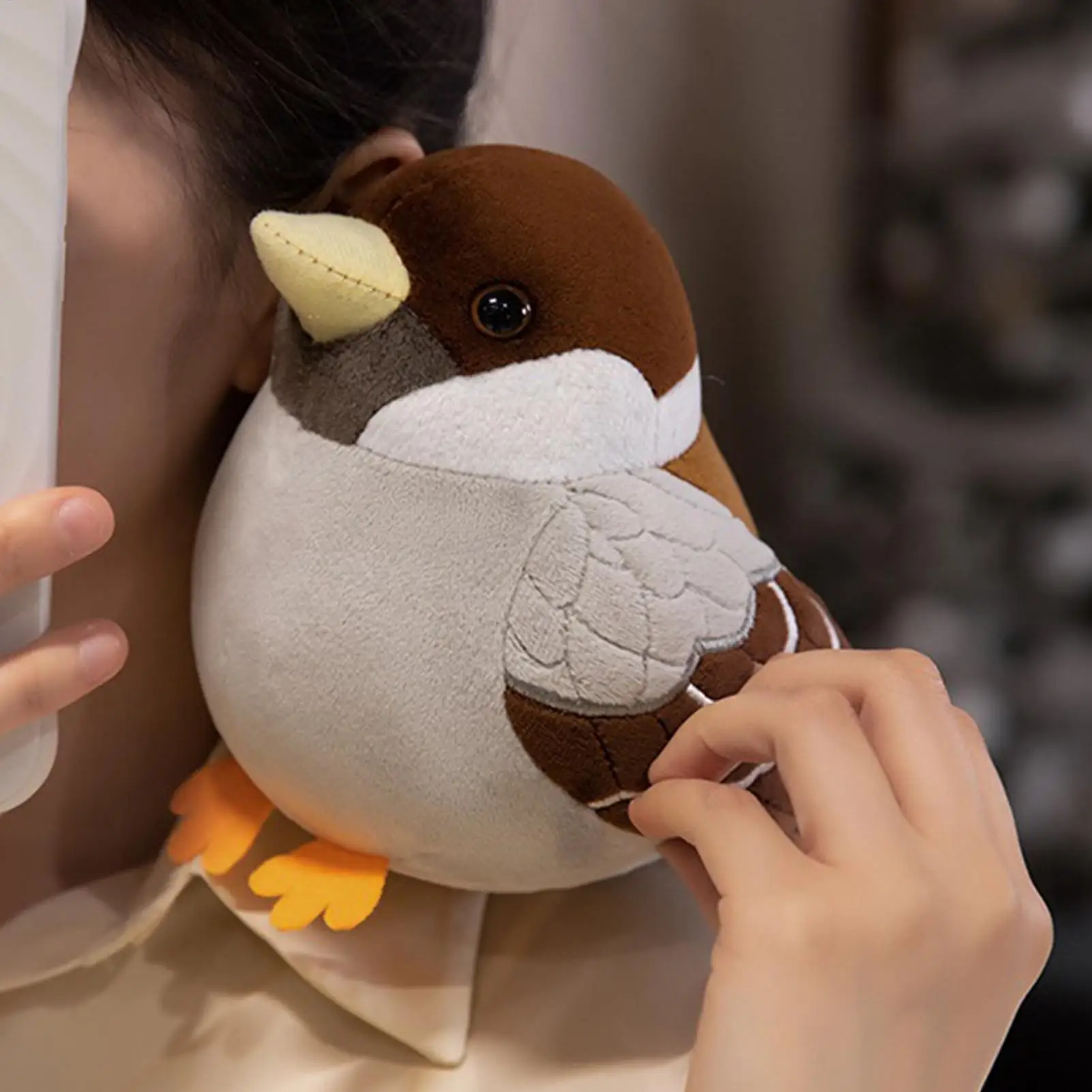

new Soft Simulation Sparrow AnimalPlush Toys Lovely Cute Stuffed birds Animals Soft Doll Kids Toys for Children Birthday Gift