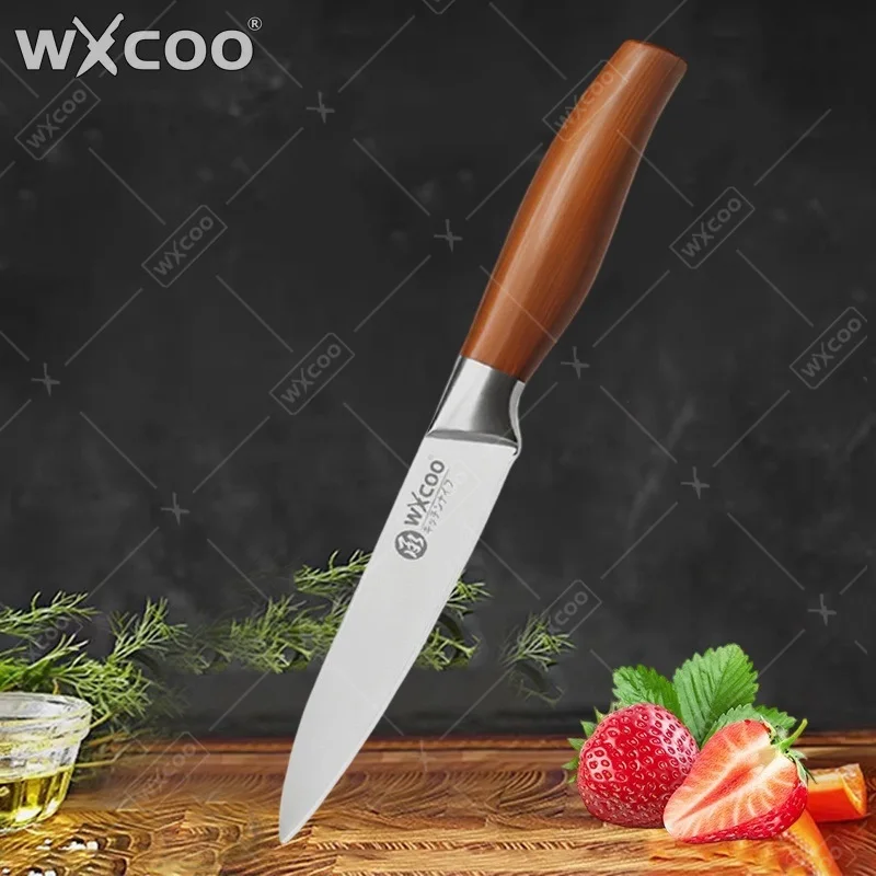WXCOO 1-3pcs Fruit Knife Kitchen Knives Utility Knife Meat Cutting Fruit Peeler Ergonomic Handle Stainless Steel Cooking Chef