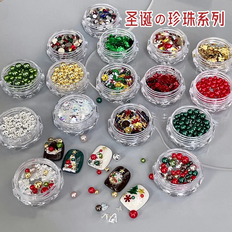 

YZ Resin Christmas Series Nail Charms 3D Cute Cartoon Santa Claus Gingerbread Man DIY Nail Art Decoration Accessories Ornaments