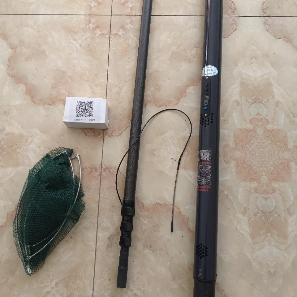 4.2m 9000W Ultra-light Aluminum Alloy Electric Automatic Telescopic Fishing Net Foldable Hand Tool,fish net electric image 5