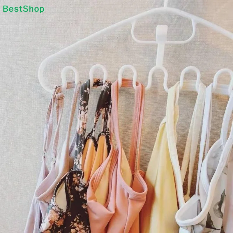 〔Q〕10*Wave Shape Clothes Hanger Multi Slot Non Slip Hanging Rack For Bra Underwear Tank Top Storage Household Closet Organizer