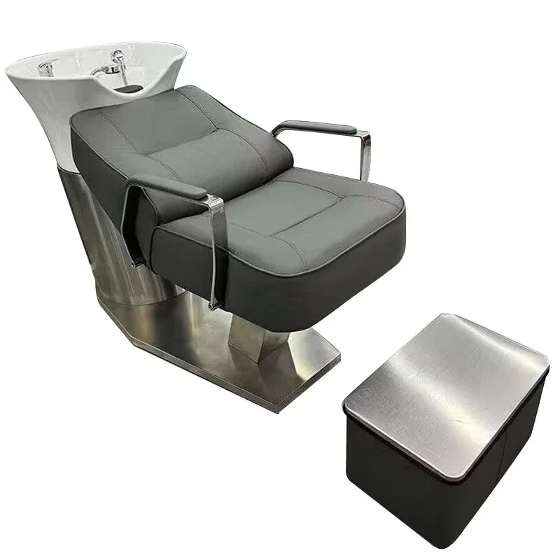 

shop short half-lying flush bed fashionable stainless steel shampoo bed