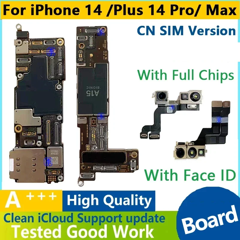 Free Plate for iPhone 14 /14 Plus/14 Pro Max/14 Pro Tested Board Full Chips Support Update Motherboard with Face ID Clean iCloud