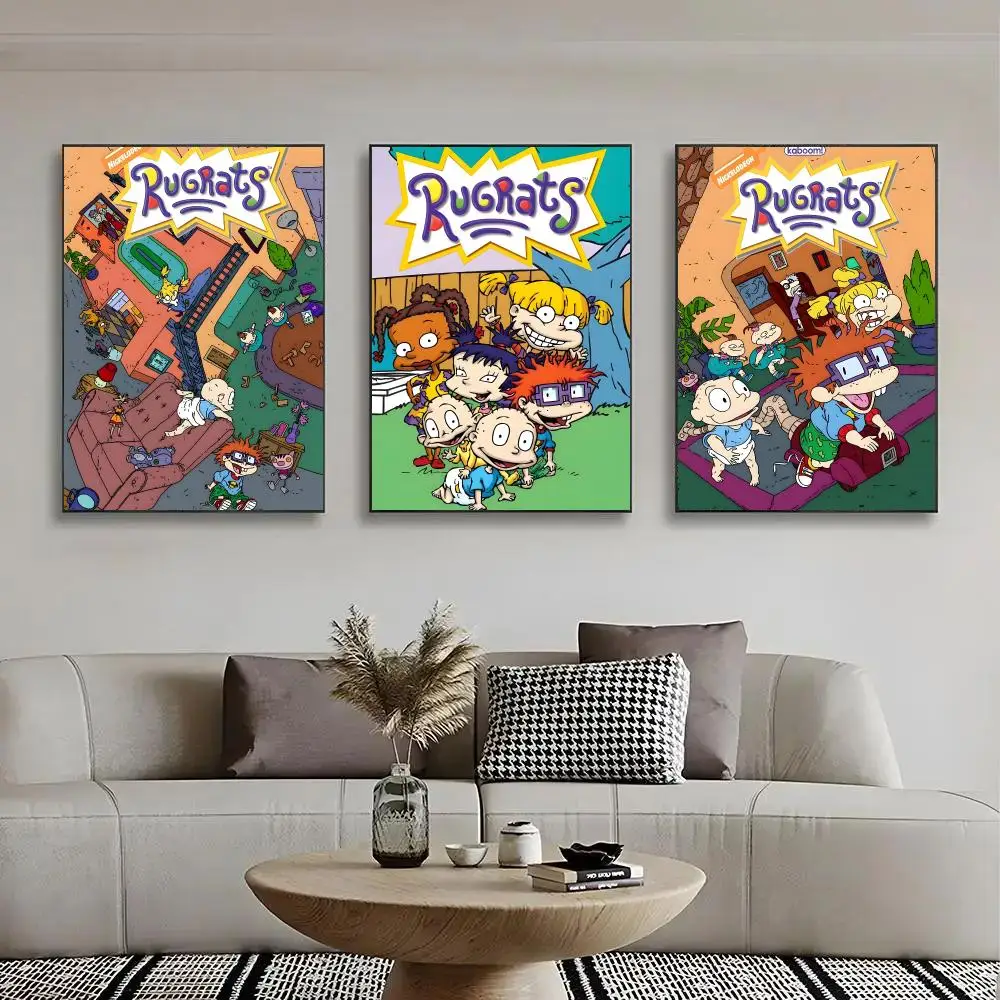 Cartoon R-rugrats Poster Room Decor Home Wall Art Printing Waterproof Garage Bed Room Posters Gift