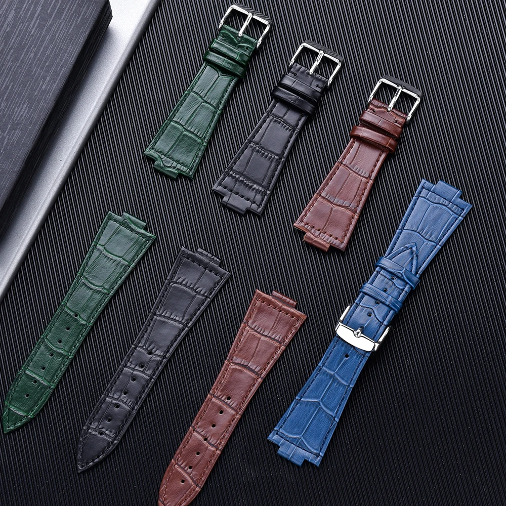 12mm Cowhide Leather Watchband For Tissot PRX series Strap T137.407 T137.410 Super Player Bracelet Convex End Men\'s Wrist Straps