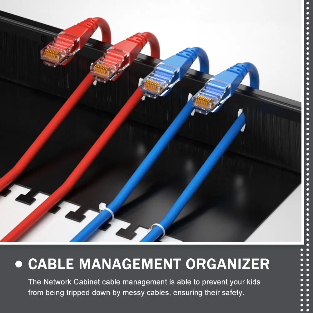 Rack Mount Din Rail Bracket Adjustable Inch Network Halloween Christmas New Year Cable Management Tray Cable Management Holders