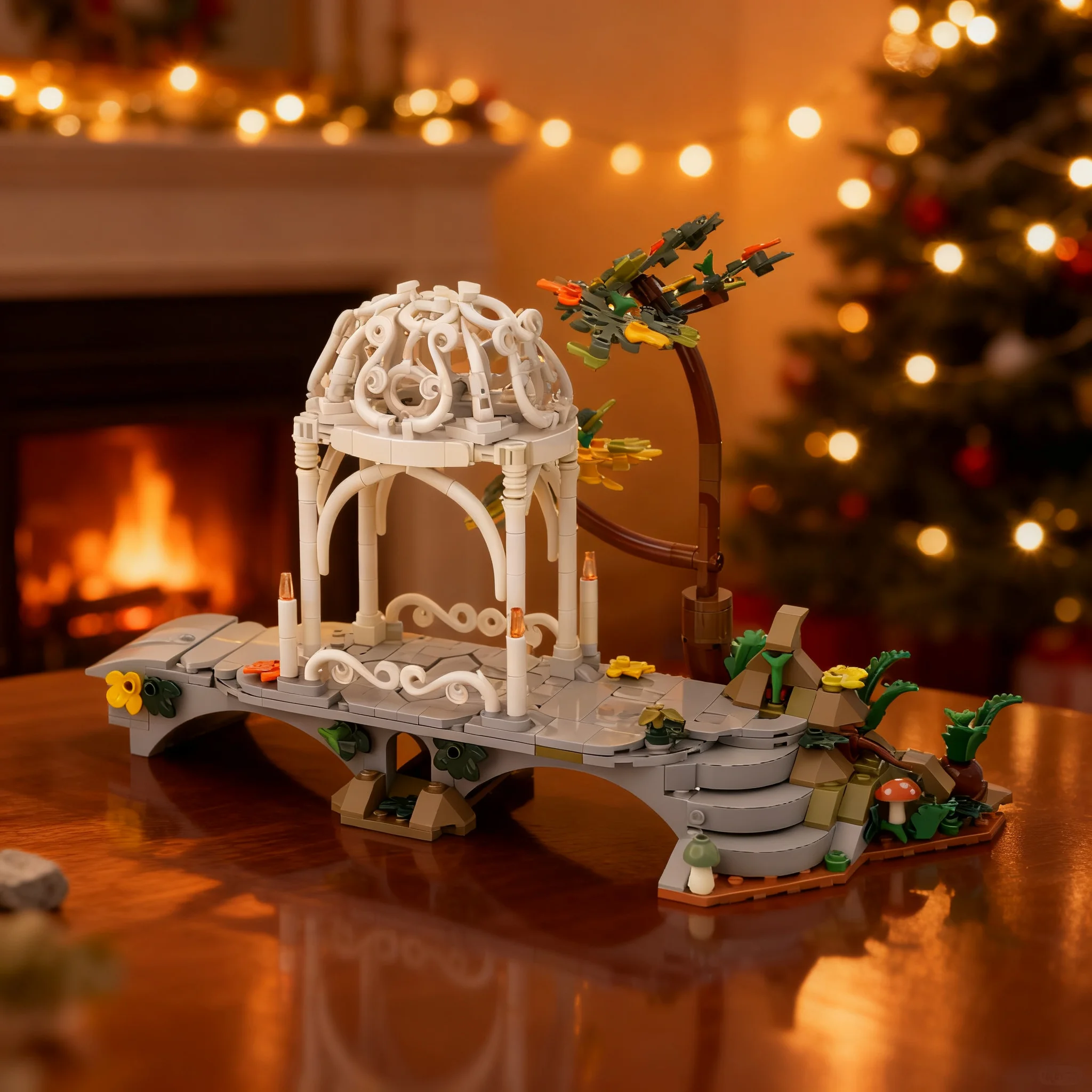 452pcs MOC Rivendell Gateway Hobbit Lord Rings The Model Building Blocks Construction Toy Christmas Gifts Brick Kids Idea DIY