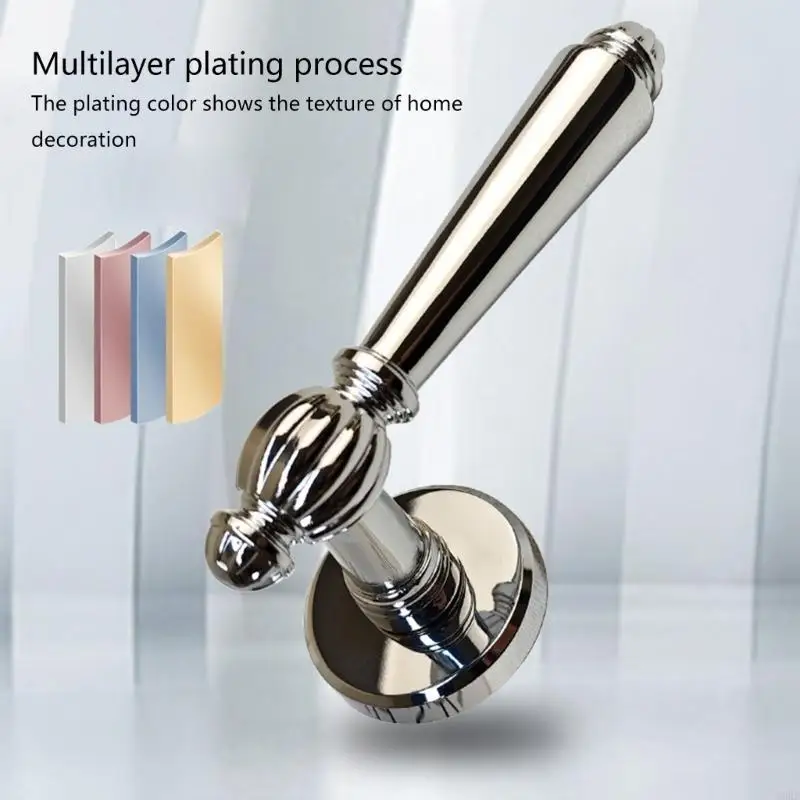 

1 Set Zinc Alloy Door Handle Lock Modern Door Handles homes Security Lock set for homes Renovations & Security A0KF