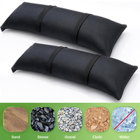 Heavy-Duty Fillable Sand Bags - Weatherproof Arched Design for Umbrella Stand/Patio Furniture 2 Pack Holds 49lb (Outdoor Weight）