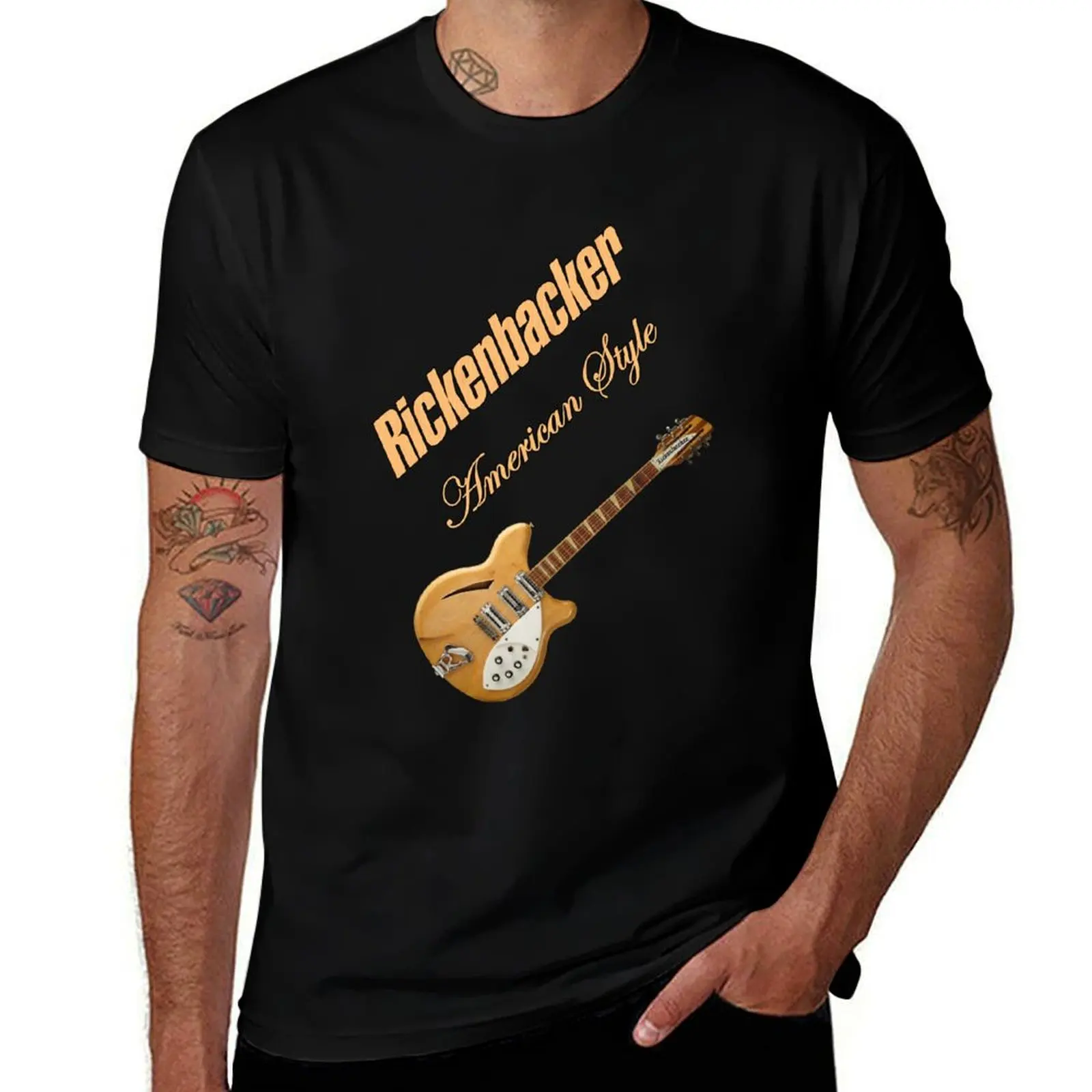 

Rickenbacker Natural 12s American Style T-Shirt t shirts for man cotton funny man graphic t shirt t shirt for man T-shirt