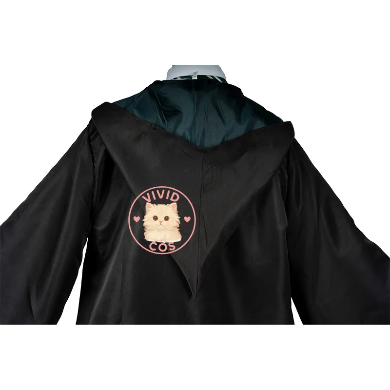 Костюм для косплея из фильма Слизерин, волшебный халат для ролевых игр, накидка, плащ, школьная форма, одежда для женщин, вечерние костюмы на Хэллоуин, Comic Con