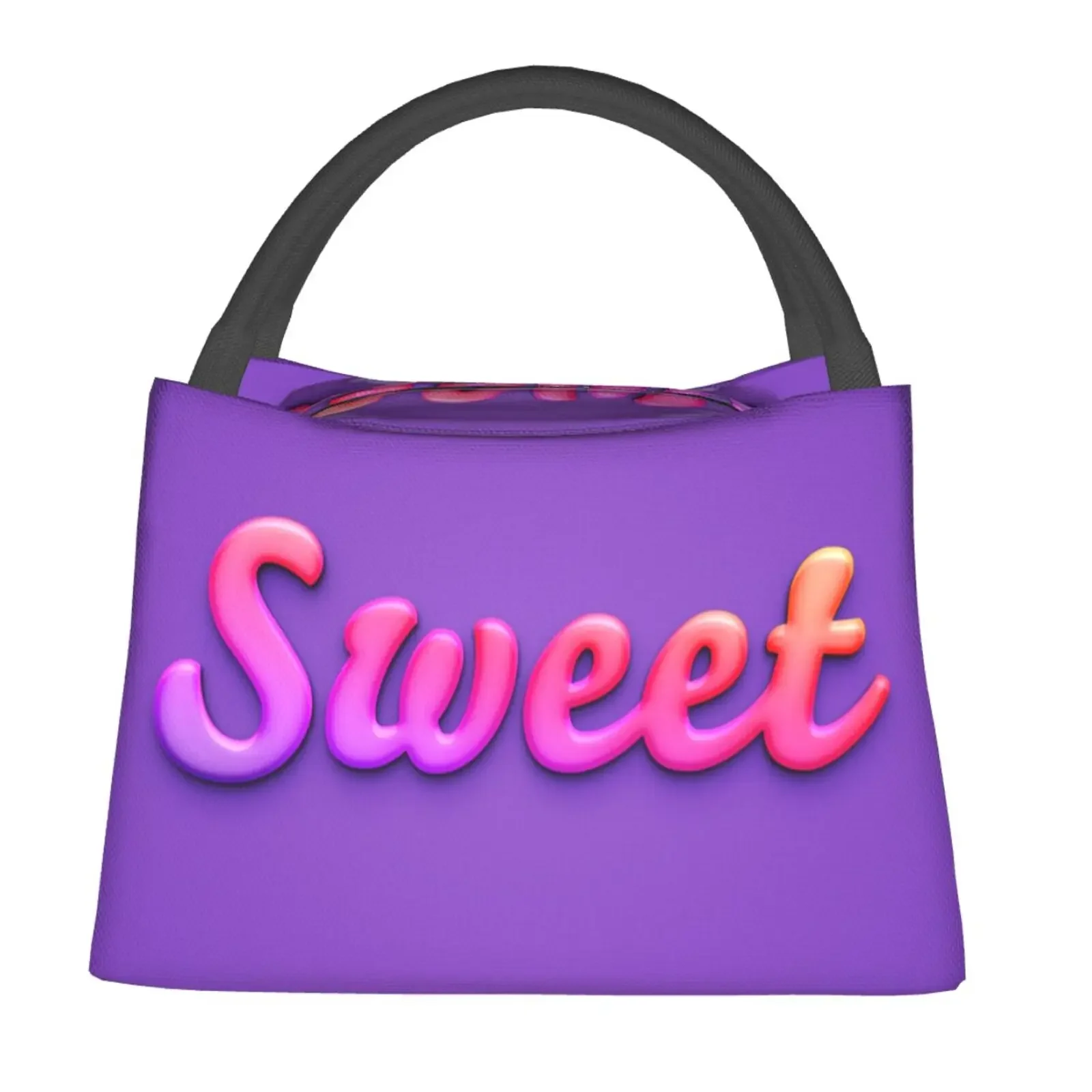 Sweet Purple 3D Print Lunch Bag Cute Bag Lunch Bag for Kids Women Tote with Lunch Bag Shool Office Work Picnic One Size