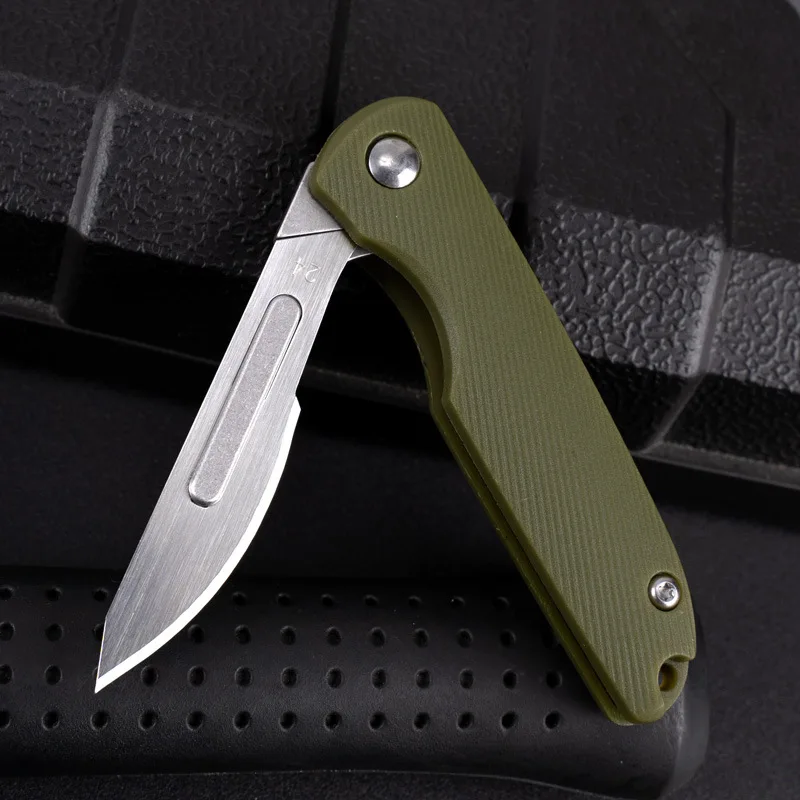 Multi Colors Mini Nylon Glass Scalpel EDC Folding Scalpels Unpacking Open Box Tools Free 10 Blade Outdoor Pocket Key Knife