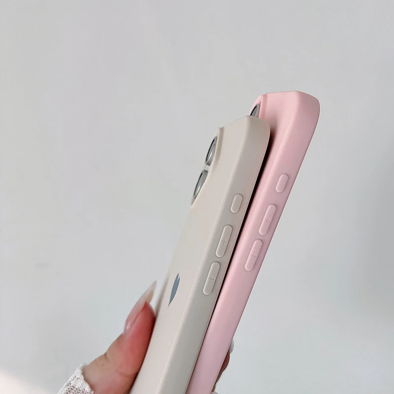 Love Candy Color Silicone Soft Case For iPhone 16 15 14 Plus 13 12 Mini 11 Pro Max Ultra Thin Matte TPU Back Cover Shell Caso image 3