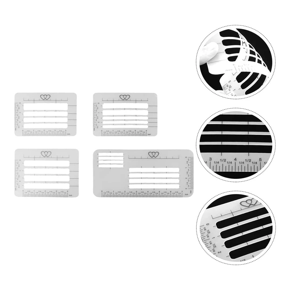 AU61-4 Pcs Quilting Rulers And Templates For Envelopes Brush Pens Making Thank You Card