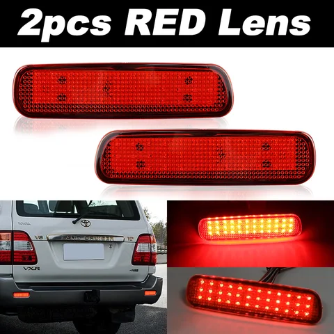Светодиодный отражатель заднего бампера, задний фонарь для Toyota Land Cruiser/Land Cruiser Amazon/Land Cruiser Cygnus/100-Series 98-07 Cruisers