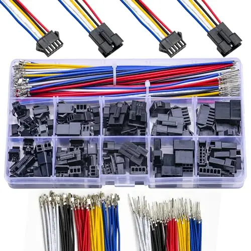 Kit de conectores JST, de paso de 2,5mm JST-SM, conector macho y hembra 2,54 con Cables preprensados individuales de 22AWG, SM 2,54mm (SM-MF-S)