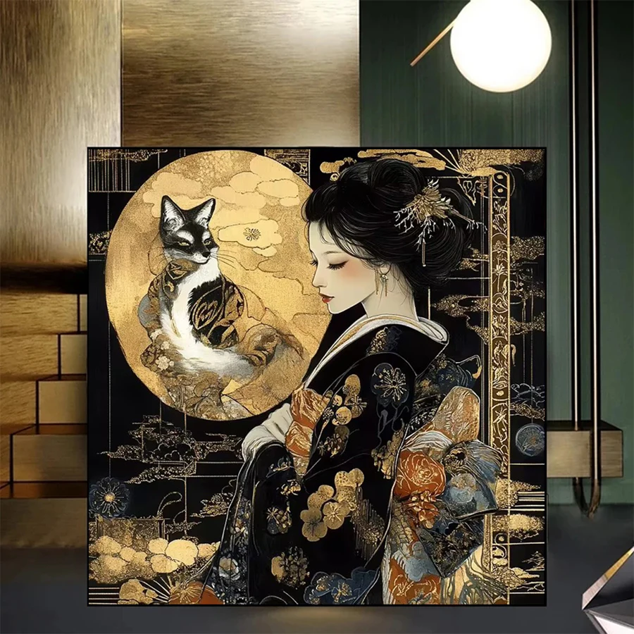 

Набор для алмазной вышивки: Новая японская алмазная мозаика с изображением женщин, вышивка крестом, декор для дома для взрослых