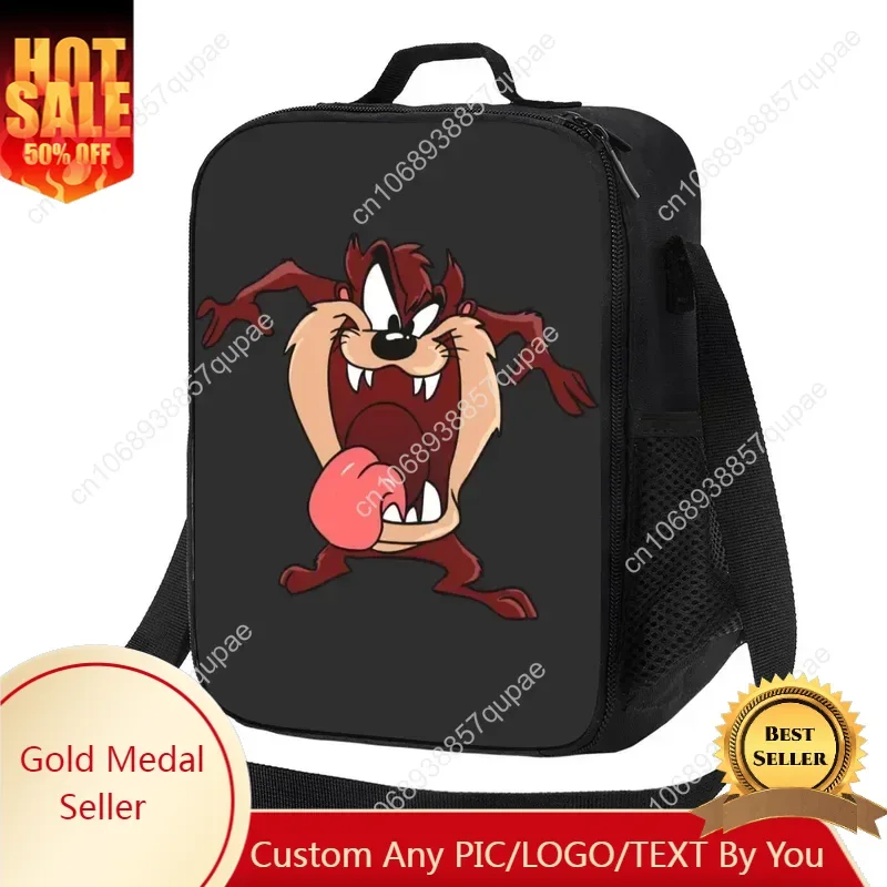 

Tasmanian Devil Insulated Lunch Bags for Women Taz Cartoon Anime Portable Cooler Thermal Food Lunch Box Kids School Children