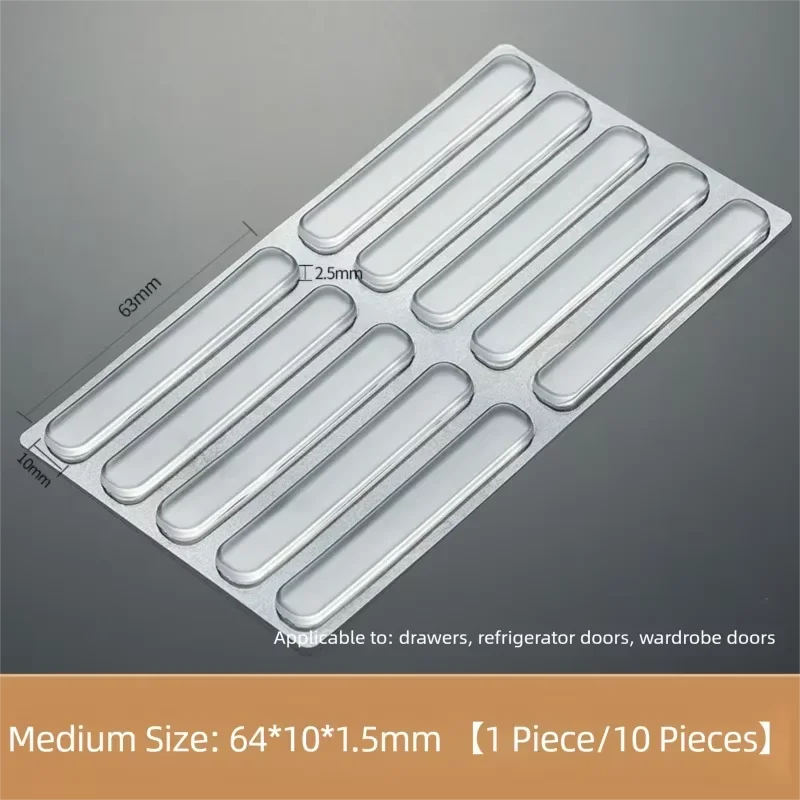 Self-Adhesive Clear Rubber Anti Slip Bumpers Feet Pads Damper Buffer Cabinet Door Silicone Furniture Stop Muffler Wall Protector