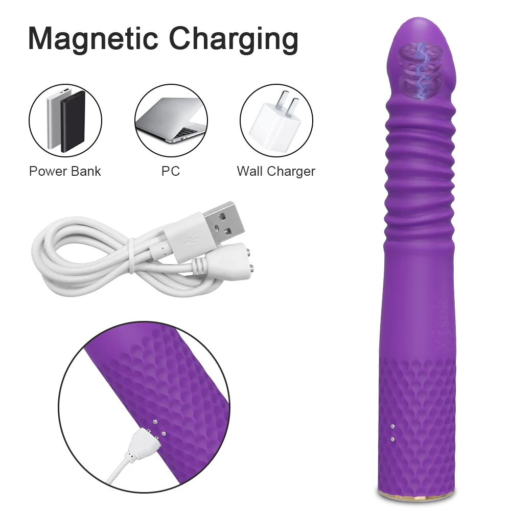 Thrusting APP Vibrator for Women Dildo Female Masturbator Telescopic G-Spot Stimulator with Suction Cup Sex Toy for Women