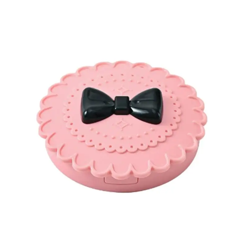 False Eyelash Storage Box Pink Bowknot Design With Mirror Display Box Case Organizer Makeup Cosmetic Tool Gift For Women 1Pcs