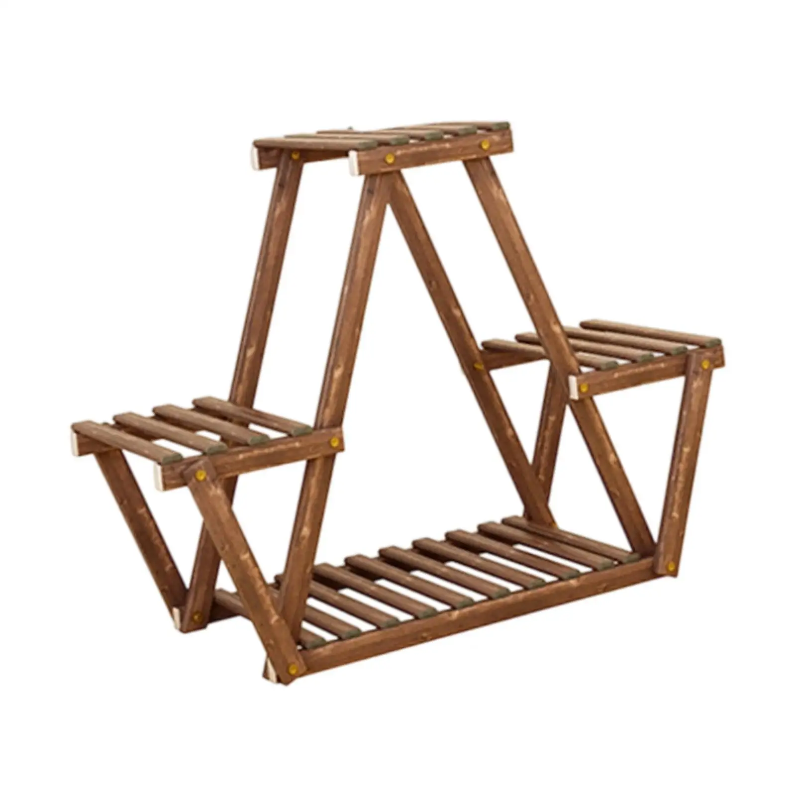 Plant Holder Rack with Triangular Base Multi Tier Flower Pot Shelf Storage for Living Room Outdoor Patio