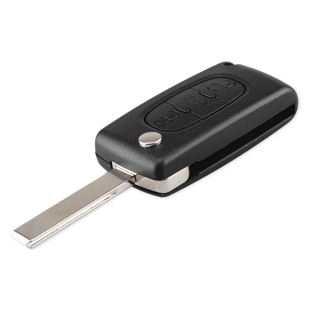KEYYOU-funda de llave remota para peugeot, carcasa de 3 botones, CE0523, 407, 407, 307, 308