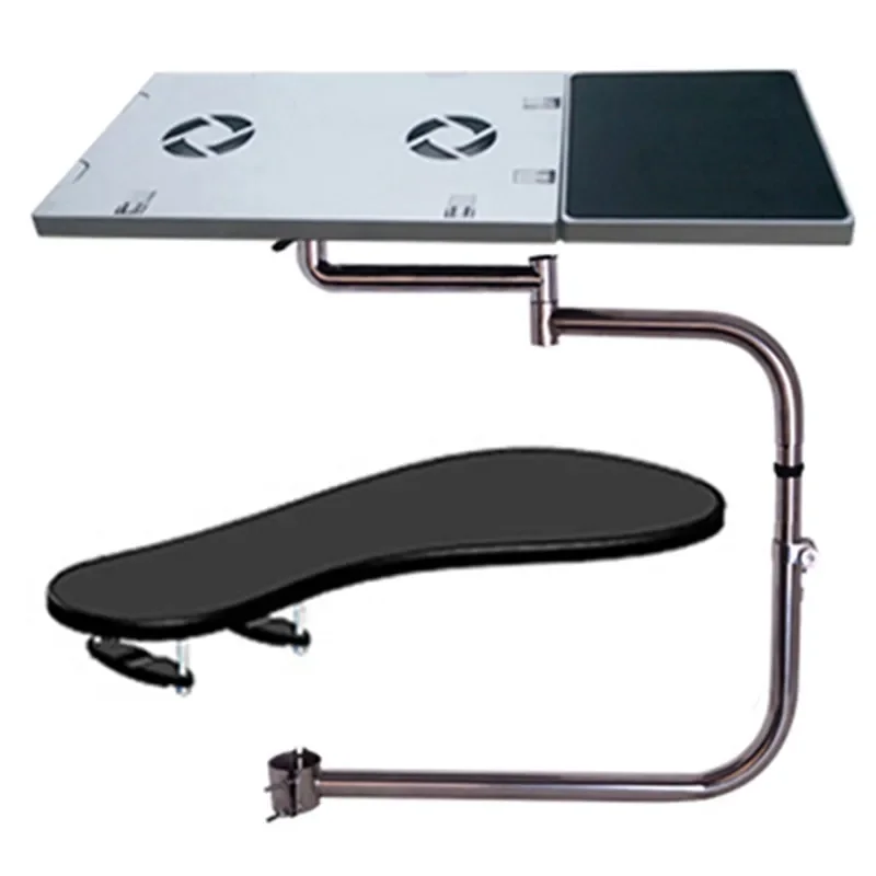 Adjustable Laptop Stand with Rotating Mouse Pad Multifunctional Desk Organizer for Keyboard and Computer Accessories Home 2