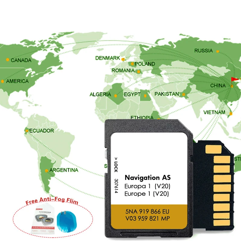 New Genuine AS V20 2025 VW for Volkswagen MIB2 Discover Media Map Sat Nav SD Card