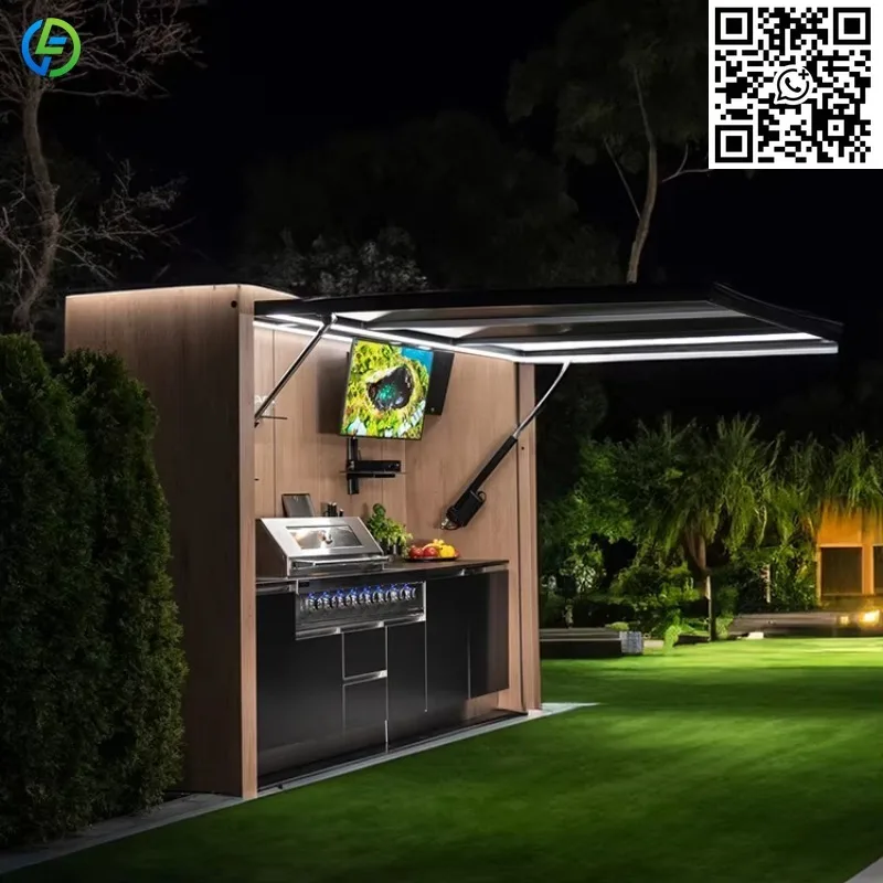 Customized All-in-One Mobile Party Kitchen with Integrated Grill & Storage - Durable Stainless Steel for Outdoor Use