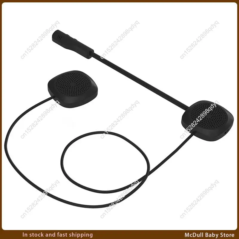 ABJA-Auricolare per casco da motociclista Bluetooth 5.0 Musica stereo Batteria a lunga durata Rispondi automatici delle chiamate in arrivo