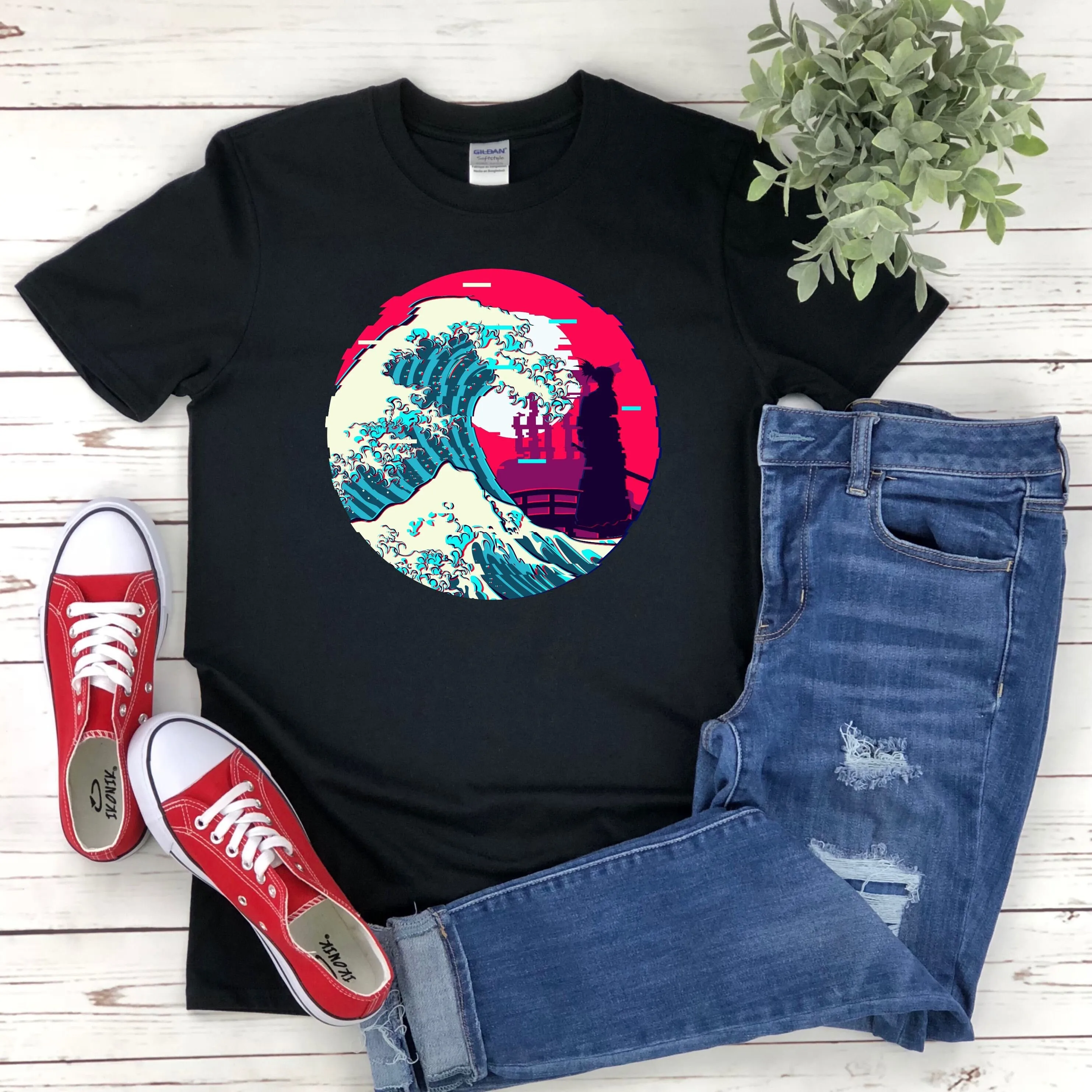 Great Kanagawa Wave T Shirt Hokusai Woodblock Art Kawaii Geisha Aesthetic Vaporwave Japanese Heritage Harajuku Fashion Sweater