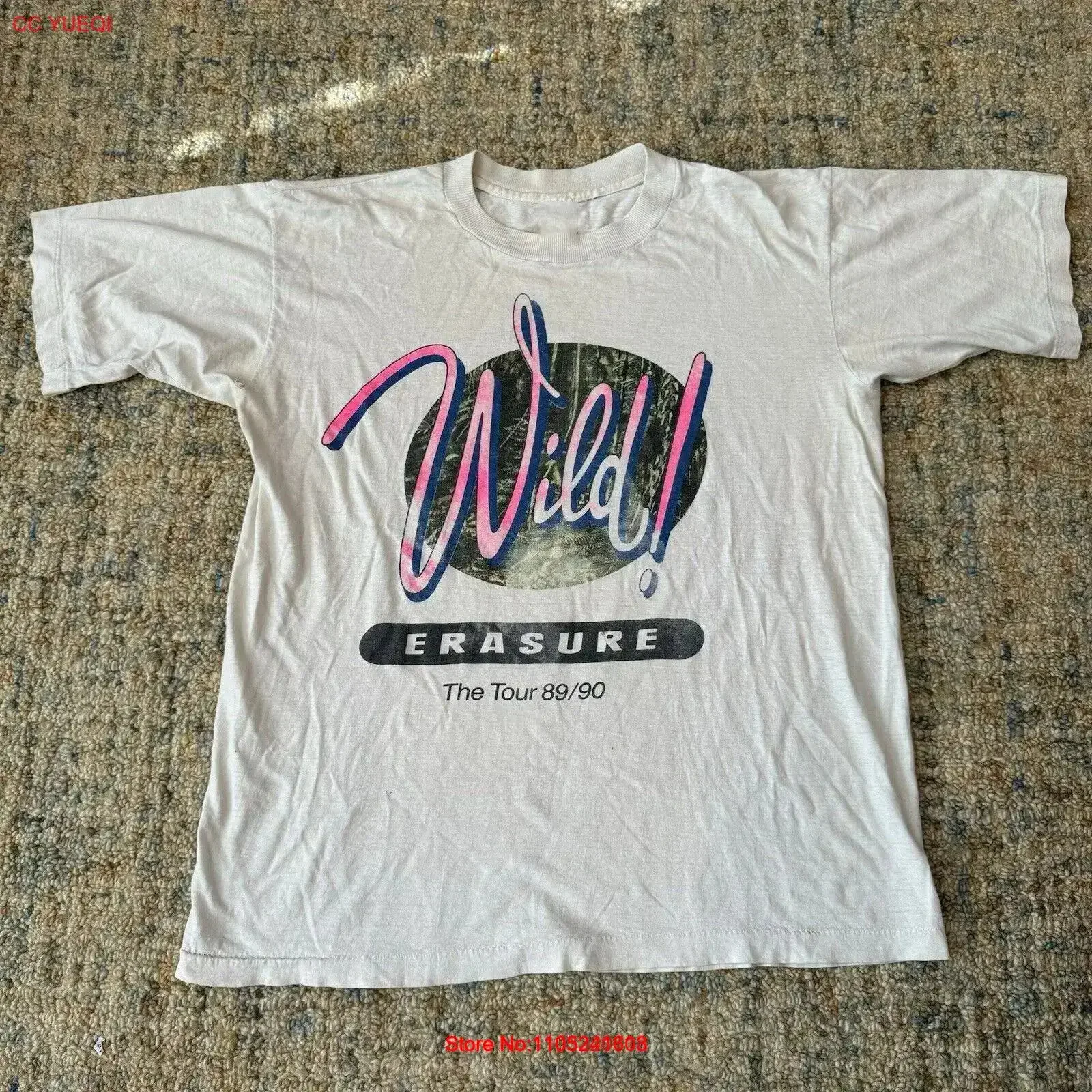 Erasure Band Wild Tour Album Cotton T Shirt S 5XL BL2 283 vintage Washed Stylish graphic Casual Slightly Soft homme vintage