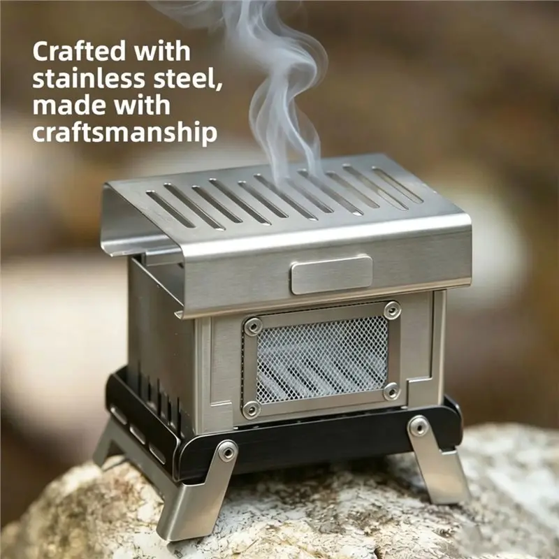[B17B!】 Camping Outdoor Mini Incense Burner Portable Firewood Ornament Observing Fire Carbon Stove Aromatherapy