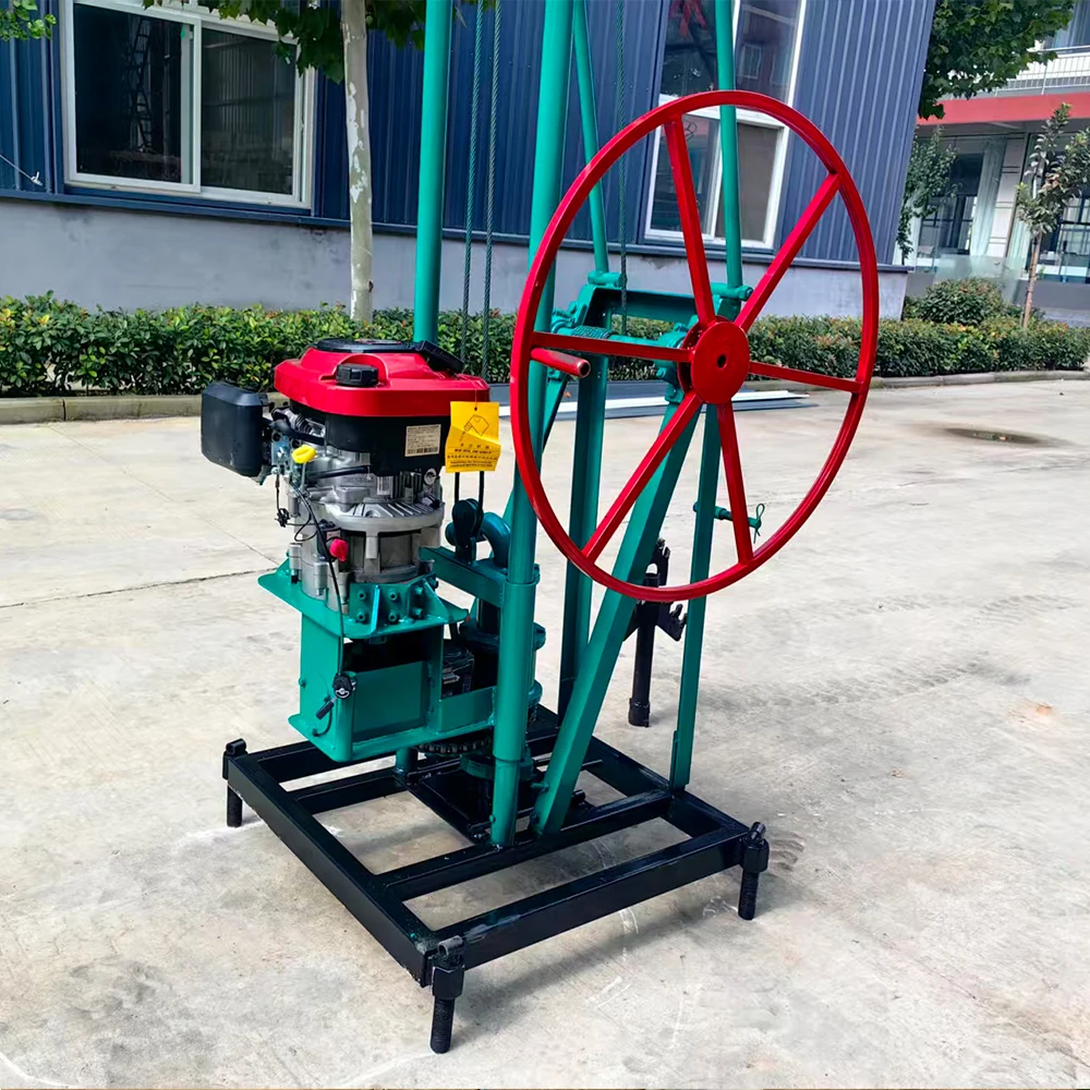 MAX 50m 60m 70m 80m Asoline Powered Water Well Drilling Rig Portable Deep Hole Drilling Machine