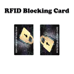 RFIDスマートチップブロックカード,ウォレット,スリム,盗難防止タグ,クレジットカード保護バッジ,シグナルプロテクター