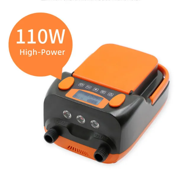 Rechargeable SUP Air Pump Electric Portable 16PSI Air Pump with Built-in 6000mAh Battery USB Charging Ports  Air Compressor