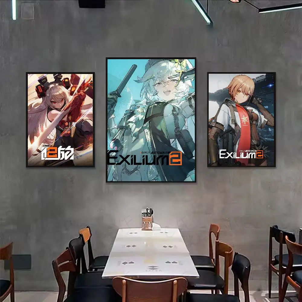 لعبة الفتيات فرونت لاين 2 Exilium ملصق ورقي طباعة غرفة المعيشة المنزلي غرفة نوم مدخل بار مقهى لوحة فنية للديكور #4